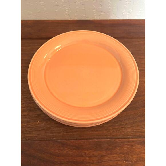 Vintage Nancy Calhoun Set of 4 Four Light Peach RING Salad Plates 8" JAPAN! - Picture 2 of 4